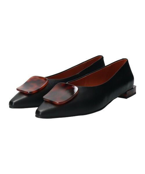 INTER-CHAUSSURES / インター ショシュール フラットシューズ | 【ANGEL ALARCON】ポインテッドトウオーナメントパンプス-(D1502D) | 詳細2