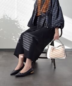 INTER-CHAUSSURES / インター ショシュール フラットシューズ | 【ANGEL ALARCON】ポインテッドトウキルティングパンプス-(D1503D)