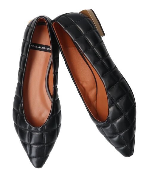 INTER-CHAUSSURES / インター ショシュール フラットシューズ | 【ANGEL ALARCON】ポインテッドトウキルティングパンプス-(D1503D) | 詳細8