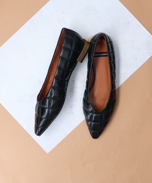 INTER-CHAUSSURES / インター ショシュール フラットシューズ | 【ANGEL ALARCON】ポインテッドトウキルティングパンプス-(D1503D) | 詳細9