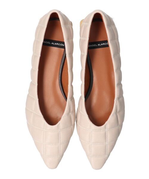 INTER-CHAUSSURES / インター ショシュール フラットシューズ | 【ANGEL ALARCON】ポインテッドトウキルティングパンプス-(D1503D) | 詳細17