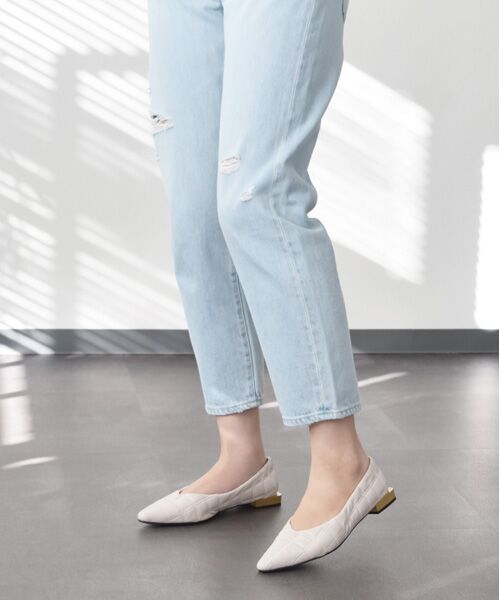 INTER-CHAUSSURES / インター ショシュール フラットシューズ | 【ANGEL ALARCON】ポインテッドトウキルティングパンプス-(D1503D) | 詳細22