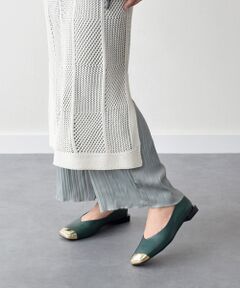 INTER-CHAUSSURES / インター ショシュール フラットシューズ | 【ANGEL ALARCON】スクエアトウトウキャップパンプス-(D1505D)