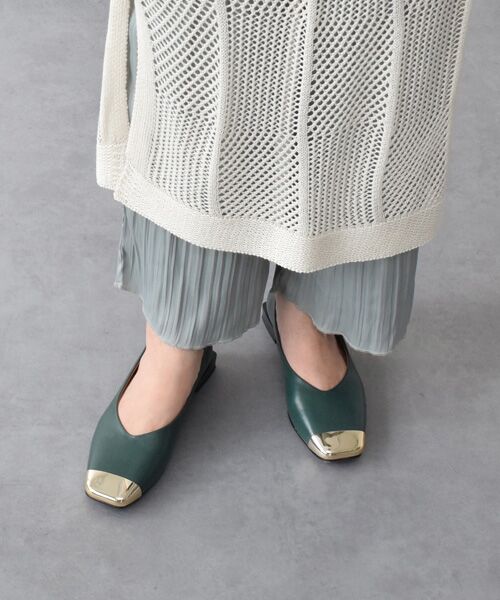 INTER-CHAUSSURES / インター ショシュール フラットシューズ | 【ANGEL ALARCON】スクエアトウトウキャップパンプス-(D1505D) | 詳細9