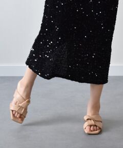 INTER-CHAUSSURES / インター ショシュール サンダル | 【ANGEL ALARCON】スクエアトウローヒールノットサンダル-(D2005D)