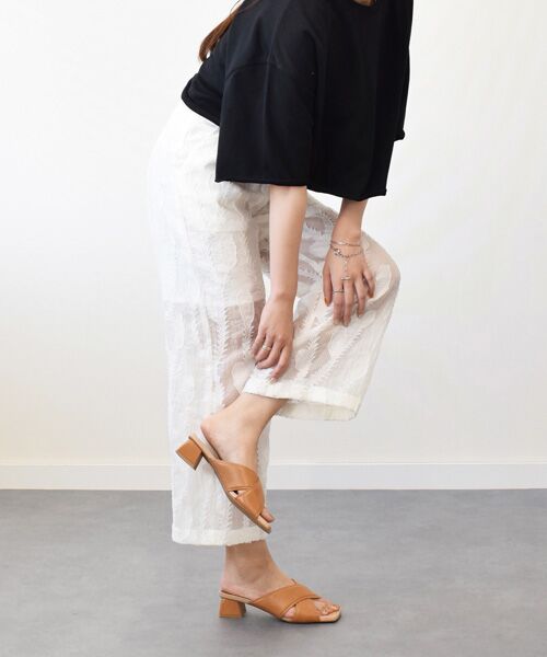 INTER-CHAUSSURES / インター ショシュール サンダル | 【ANGEL ALARCON】スクエアトウクロスベルトミュールサンダル-(D2006D) | 詳細25