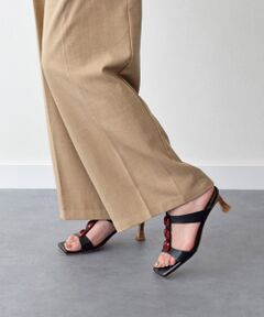 INTER-CHAUSSURES / インター ショシュール サンダル | 【ANGEL ALARCON】スクエアトウ３連ストーンサンダル-(D2009D)