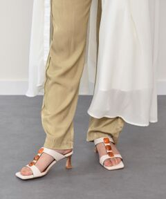 INTER-CHAUSSURES / インター ショシュール サンダル | 【ANGEL ALARCON】スクエアトウ３連ストーンサンダル-(D2009D)