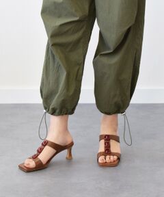 INTER-CHAUSSURES / インター ショシュール サンダル | 【ANGEL ALARCON】スクエアトウ３連ストーンサンダル-(D2009D)