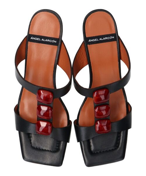 INTER-CHAUSSURES / インター ショシュール サンダル | 【ANGEL ALARCON】スクエアトウ３連ストーンサンダル-(D2009D) | 詳細7