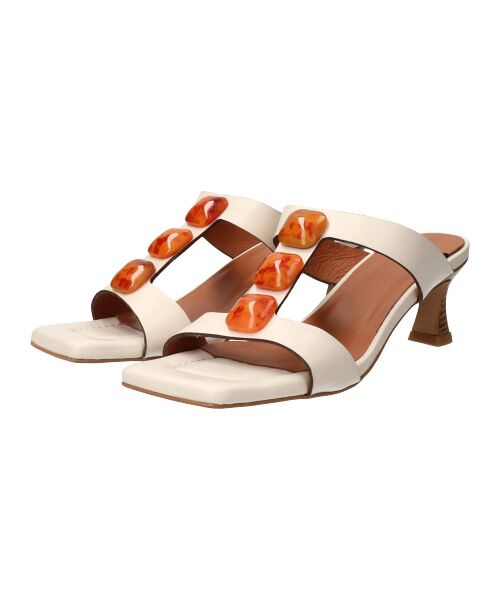 INTER-CHAUSSURES / インター ショシュール サンダル | 【ANGEL ALARCON】スクエアトウ３連ストーンサンダル-(D2009D) | 詳細9