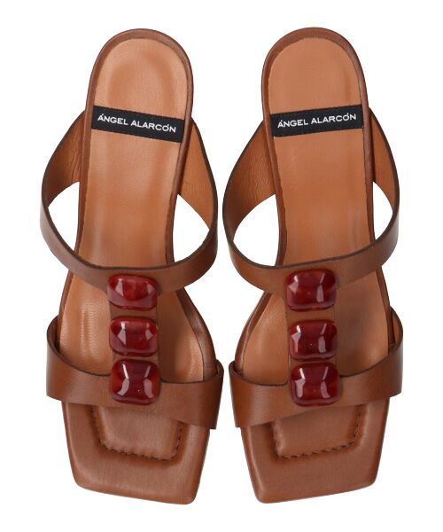 INTER-CHAUSSURES / インター ショシュール サンダル | 【ANGEL ALARCON】スクエアトウ３連ストーンサンダル-(D2009D) | 詳細21