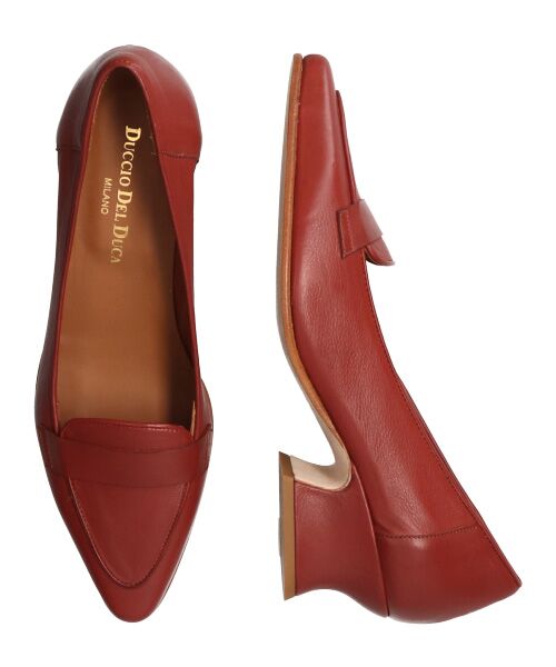 INTER-CHAUSSURES/インター ショシュール 【DUCCIO DEL DUCA】ポインテッドトウモカパンプス-(E1602E) レッドブラウン 37 INTER-CHAUSSURES/インター ショシュール 【DUCCIO DEL DUCA】ポインテッドトウモカパンプス-(E1602E) レッドブラウン 37