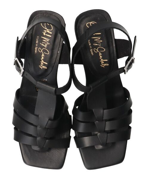 INTER-CHAUSSURES / インター ショシュール サンダル | 【Oh my Sandals】スクエアトウアンクルストラップサンダル-(E2010E) | 詳細5