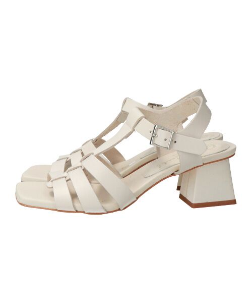 INTER-CHAUSSURES/インター ショシュール 【Oh my Sandals】スクエアトウアンクルストラップサンダル-(E2010E) アイボリー 38 INTER-CHAUSSURES/インター ショシュール 【Oh my Sandals】スクエアトウアンクルストラップサンダル-(E2010E) アイボリー 38