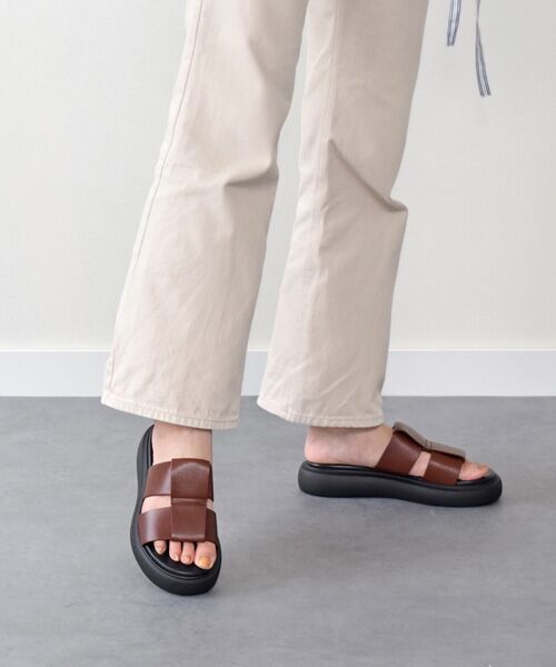 INTER-CHAUSSURES / インター ショシュール サンダル | 【VAGABOND】厚底レザースライドサンダル-(E2100E) | 詳細22