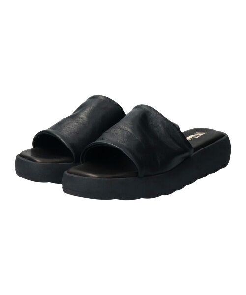 INTER-CHAUSSURES / インター ショシュール サンダル | 【Wikers】ソフトスクエアトウ厚底スライドサンダル-(E2115E) | 詳細2