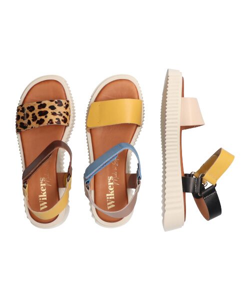 INTER-CHAUSSURES / インター ショシュール サンダル | 【Wikers】カラーコンビアンクルストラップサンダル-(E2117E) | 詳細18