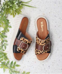 INTER-CHAUSSURES / インター ショシュール サンダル | 【Wikers】厚底バックルデザインスライドサンダル-(E2118E)