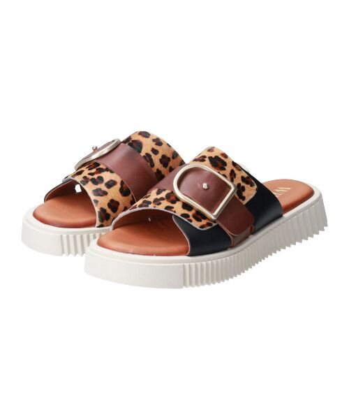 INTER-CHAUSSURES / インター ショシュール サンダル | 【Wikers】厚底バックルデザインスライドサンダル-(E2118E) | 詳細2