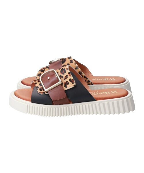 INTER-CHAUSSURES / インター ショシュール サンダル | 【Wikers】厚底バックルデザインスライドサンダル-(E2118E) | 詳細3