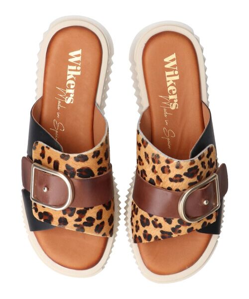 INTER-CHAUSSURES / インター ショシュール サンダル | 【Wikers】厚底バックルデザインスライドサンダル-(E2118E) | 詳細6