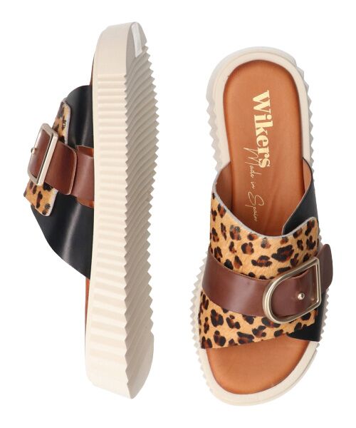 INTER-CHAUSSURES / インター ショシュール サンダル | 【Wikers】厚底バックルデザインスライドサンダル-(E2118E) | 詳細8