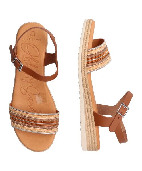 INTER-CHAUSSURES / インター ショシュール サンダル | 【Oh my Sandals】異素材コンビアンクルストラップサンダル-(E2507E) | 詳細21