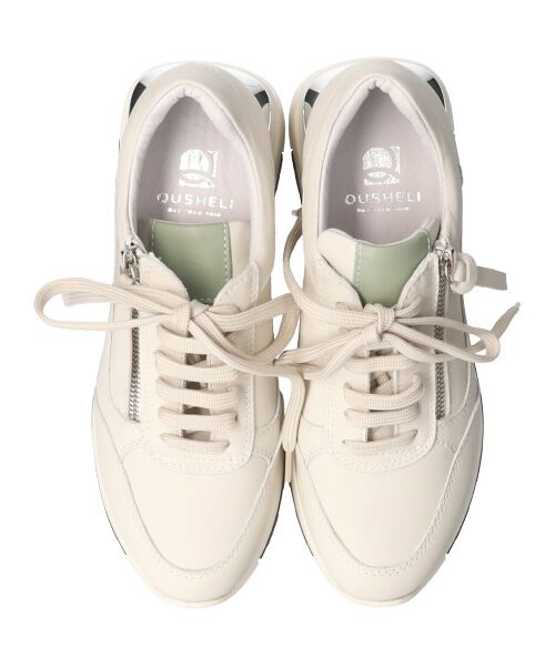 INTER-CHAUSSURES / インター ショシュール スニーカー | 【QUSHELI】アウトサイドジップレザースニーカー-(E5024E) | 詳細6