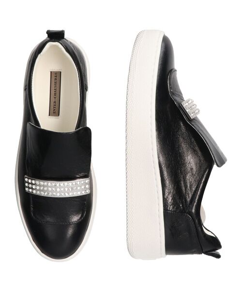 INTER-CHAUSSURES / インター ショシュール スニーカー | 【INTER-CHAUSSURES】ビジューバックルレザースリッポン-(E5029E) | 詳細9
