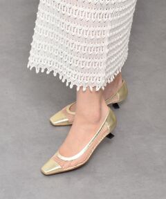 INTER-CHAUSSURES / インター ショシュール パンプス | 【FABIO RUSCONI】スクエアトウメッシュパンプス-(F1002F)