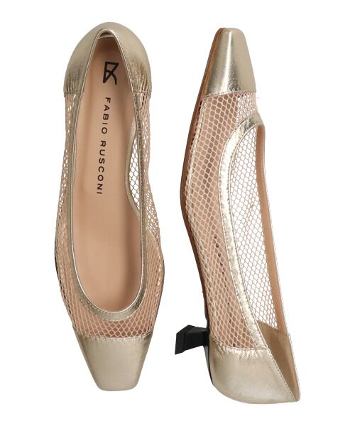 INTER-CHAUSSURES / インター ショシュール パンプス | 【FABIO RUSCONI】スクエアトウメッシュパンプス-(F1002F) | 詳細13