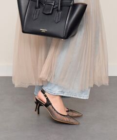 INTER-CHAUSSURES / インター ショシュール パンプス | 【FABIO RUSCONI】チュールネットレイヤードバックバンド-(F1302F)