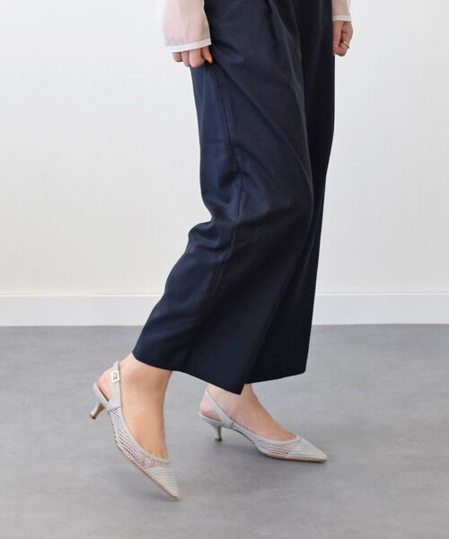 INTER-CHAUSSURES/インター ショシュール 【FABIO RUSCONI】バックバンドネットパンプス-(F1303F) グレーコンビ 39 INTER-CHAUSSURES/インター ショシュール 【FABIO RUSCONI】バックバンドネットパンプス-(F1303F) グレーコンビ 39