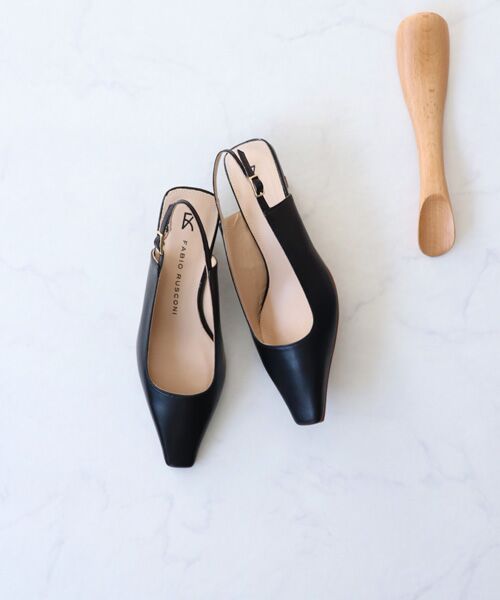 INTER-CHAUSSURES / インター ショシュール パンプス | 【FABIO RUSCONI】スリムスクエアトウバックバンドパンプス-(F1304F) | 詳細8