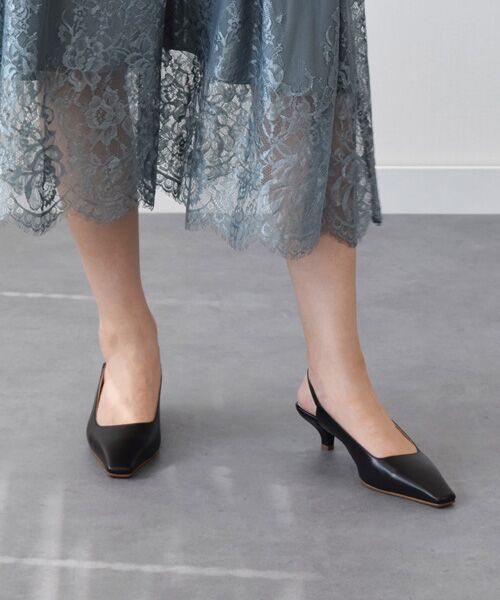 INTER-CHAUSSURES / インター ショシュール パンプス | 【FABIO RUSCONI】スリムスクエアトウバックバンドパンプス-(F1304F) | 詳細9