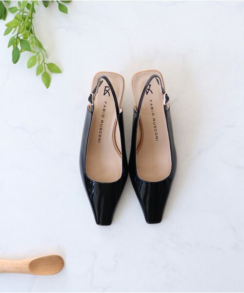 INTER-CHAUSSURES / インター ショシュール パンプス | 【FABIO RUSCONI】スリムスクエアトウバックバンドパンプス-(F1304F) | 詳細17