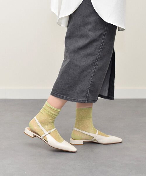 INTER-CHAUSSURES / インター ショシュール パンプス | 【FABIO RUSCONI】スクエアトウワンストラップバックバンド-(F1313F) | 詳細11