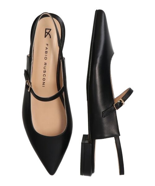 INTER-CHAUSSURES / インター ショシュール パンプス | 【FABIO RUSCONI】ポインテッドワンストラップバックバンド-(F1314F) | 詳細8