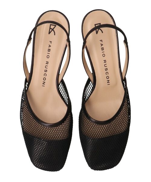 INTER-CHAUSSURES / インター ショシュール パンプス | 【FABIO RUSCONI】スクエアトウネットバックバンドパンプス-(F1316F) | 詳細6