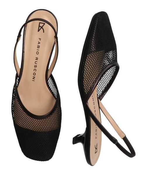 INTER-CHAUSSURES / インター ショシュール パンプス | 【FABIO RUSCONI】スクエアトウネットバックバンドパンプス-(F1316F) | 詳細8