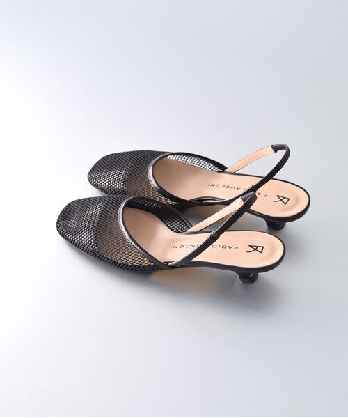 INTER-CHAUSSURES / インター ショシュール パンプス | 【FABIO RUSCONI】スクエアトウネットバックバンドパンプス-(F1316F) | 詳細9