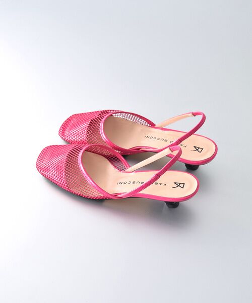 INTER-CHAUSSURES / インター ショシュール パンプス | 【FABIO RUSCONI】スクエアトウネットバックバンドパンプス-(F1316F) | 詳細29