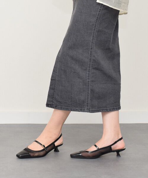 INTER-CHAUSSURES/インター ショシュール 【FABIO RUSCONI】ワンストラップネットバックバンドパンプス-(F1318F) ブラックコンビ 39 INTER-CHAUSSURES/インター ショシュール 【FABIO RUSCONI】ワンストラップネットバックバンドパンプス-(F1318F) ブラックコンビ 39