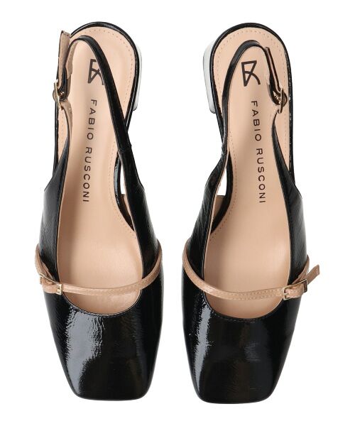 INTER-CHAUSSURES / インター ショシュール パンプス | 【FABIO RUSCONI】スクエアトウワンストラップバックバンド-(F1321F) | 詳細11