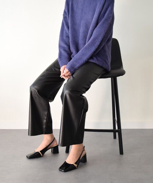 INTER-CHAUSSURES / インター ショシュール パンプス | 【FABIO RUSCONI】スクエアトウワンストラップバックバンド-(F1321F) | 詳細13