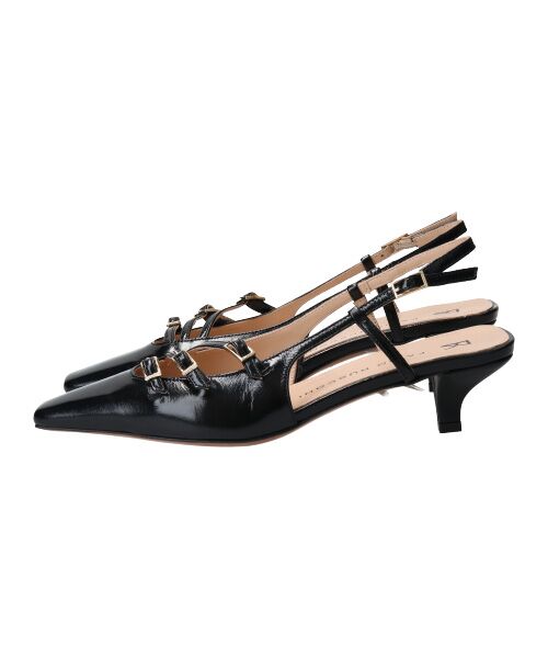 INTER-CHAUSSURES / インター ショシュール パンプス | 【FABIO RUSCONI】スクエアトウベルテッドバックバンド-(F1322F) | 詳細2