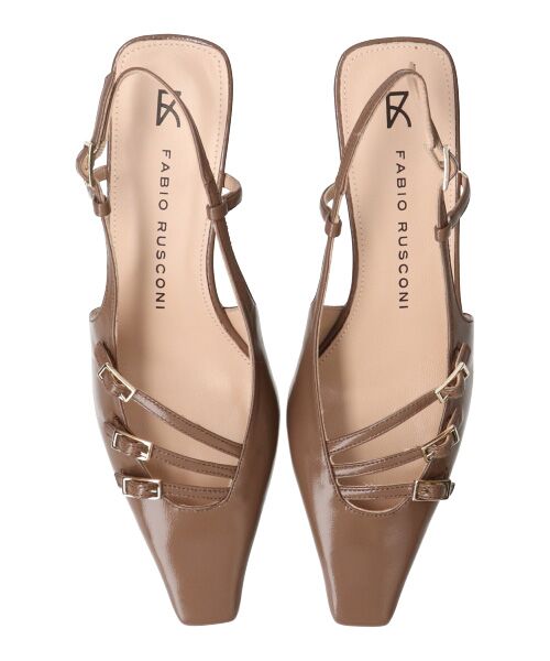 INTER-CHAUSSURES / インター ショシュール パンプス | 【FABIO RUSCONI】スクエアトウベルテッドバックバンド-(F1322F) | 詳細12