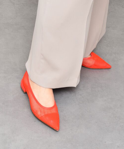 INTER-CHAUSSURES/インター ショシュール 【FABIO RUSCONI】ポインテッドトウローヒールネットパンプス-(F1504F) レッド 38 INTER-CHAUSSURES/インター ショシュール 【FABIO RUSCONI】ポインテッドトウローヒールネットパンプス-(F1504F) レッド 38