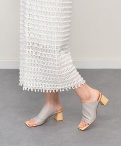 INTER-CHAUSSURES / インター ショシュール サンダル | 【FABIO RUSCONI】スクエアトウソフトレザーミュールサンダル-(F2006F)